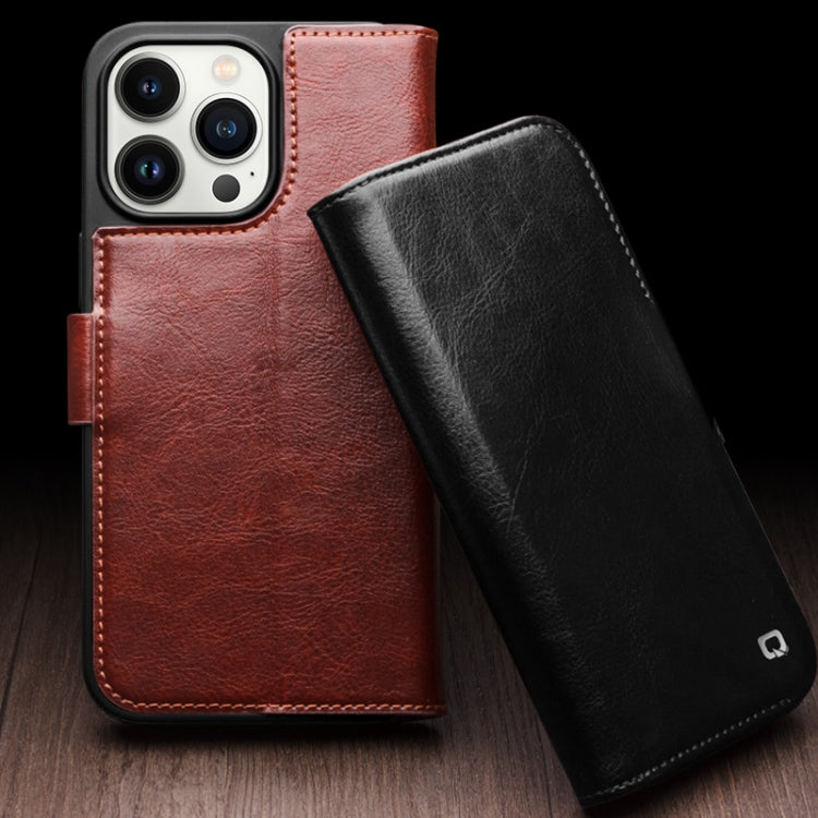 QIALINO Classic 103 Buckle Genuine Leather Phone Case, For iPhone 17e / 16e, For iPhone 17 Pro Max, For iPhone 17 Pro, For iPhone 17, For iPhone Air, For iPhone 15 Pro Max, For iPhone 15 Plus, For iPhone 15