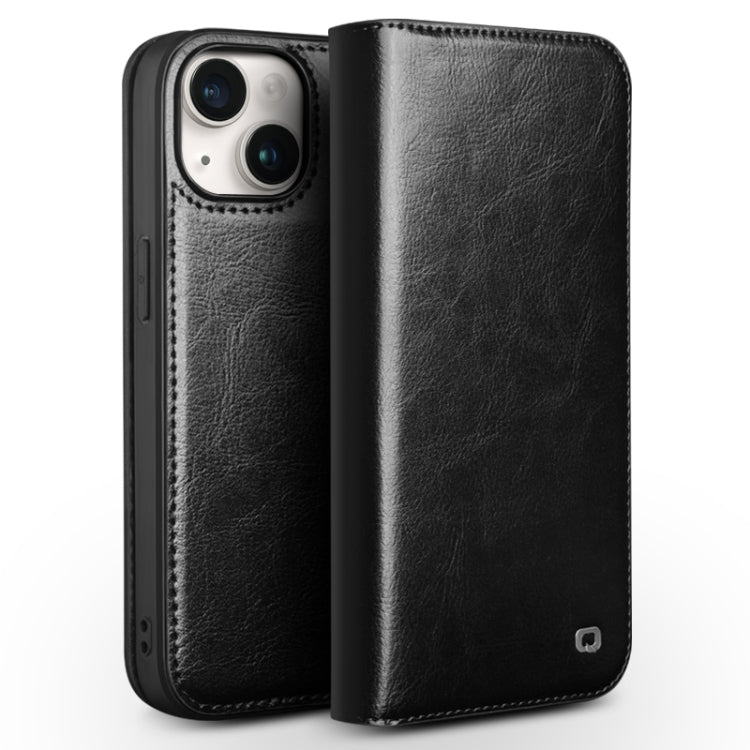 QIALINO Classic Genuine Leather Phone Case, For iPhone 15