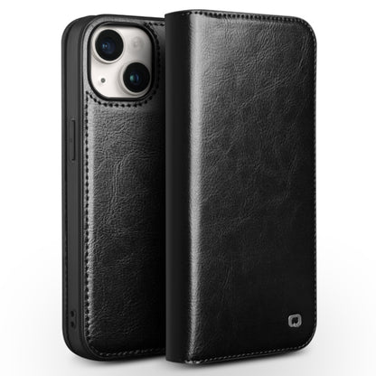 QIALINO Classic Genuine Leather Phone Case, For iPhone 15