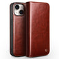 QIALINO Classic Genuine Leather Phone Case, For iPhone 15