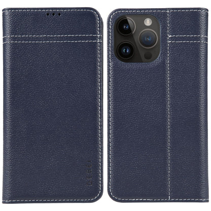 GEBEI Top-grain Horizontal Flip Leather Phone Case, For iPhone 16 Pro, For iPhone 16 Plus, For iPhone 16, For iPhone 15 Pro Max, For iPhone 15 Pro, For iPhone 15 Plus