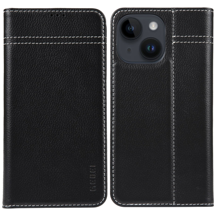 GEBEI Top-grain Horizontal Flip Leather Phone Case, For iPhone 16 Pro, For iPhone 16 Plus, For iPhone 16, For iPhone 15 Pro Max, For iPhone 15 Pro, For iPhone 15 Plus