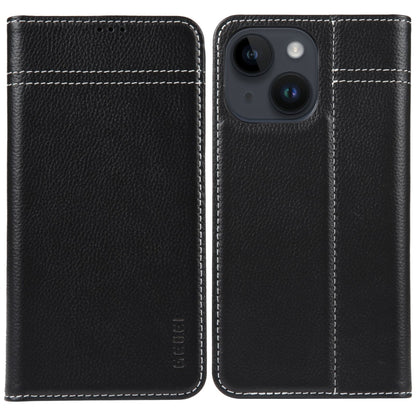 GEBEI Top-grain Horizontal Flip Leather Phone Case, For iPhone 16 Pro, For iPhone 16 Plus, For iPhone 16, For iPhone 15 Pro Max, For iPhone 15 Pro, For iPhone 15 Plus