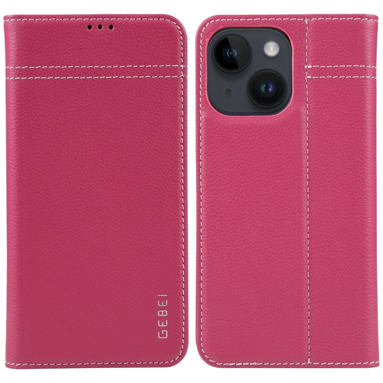 GEBEI Top-grain Horizontal Flip Leather Phone Case, For iPhone 16 Pro, For iPhone 16 Plus, For iPhone 16, For iPhone 15 Pro Max, For iPhone 15 Pro, For iPhone 15 Plus