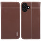 GEBEI Top-grain Horizontal Flip Leather Phone Case, For iPhone 16 Pro, For iPhone 16 Plus, For iPhone 16, For iPhone 15 Pro Max, For iPhone 15 Pro, For iPhone 15 Plus