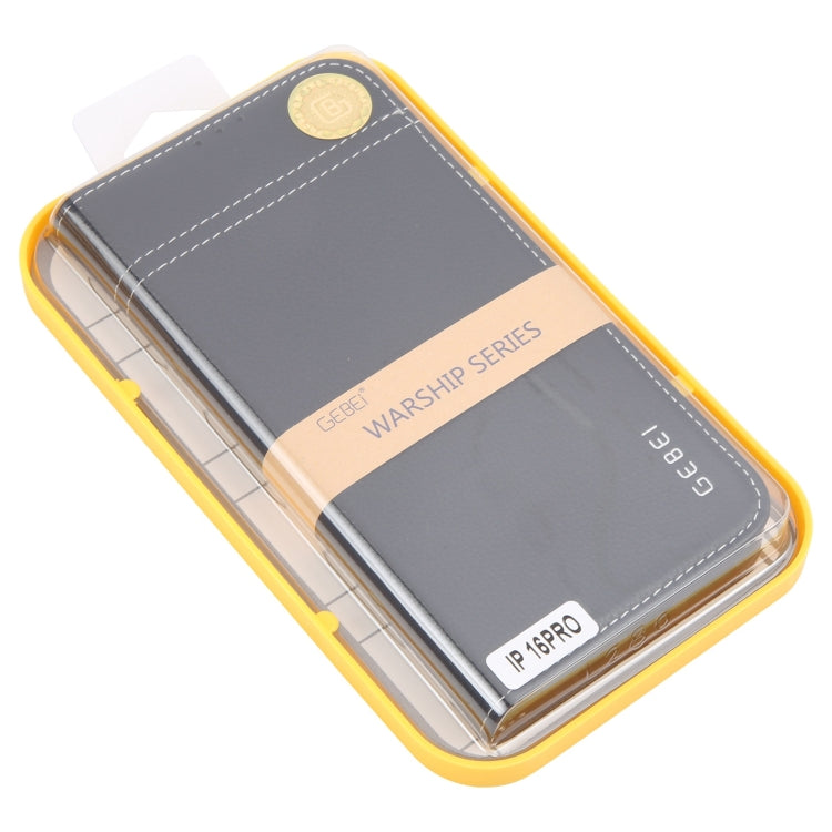 GEBEI Top-grain Horizontal Flip Leather Phone Case, For iPhone 16 Pro, For iPhone 16 Plus, For iPhone 16, For iPhone 15 Pro Max, For iPhone 15 Pro, For iPhone 15 Plus