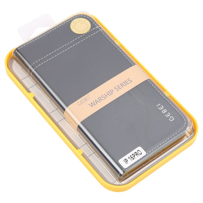 GEBEI Top-grain Horizontal Flip Leather Phone Case, For iPhone 16 Pro, For iPhone 16 Plus, For iPhone 16, For iPhone 15 Pro Max, For iPhone 15 Pro, For iPhone 15 Plus