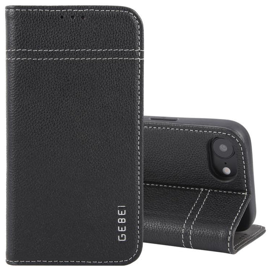 GEBEI Top-grain Horizontal Flip Leather Phone Case, For iPhone 17e / 16e, For iPhone 17 Pro Max, For iPhone 17 Pro, For iPhone 17, For iPhone Air, For iPhone 16 Pro Max