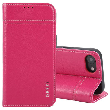 GEBEI Top-grain Horizontal Flip Leather Phone Case, For iPhone 18 Pro / 17 Pro, For iPhone 18 Pro Max / 17 Pro Max, For iPhone 17e / 16e, For iPhone 17, For iPhone Air, For iPhone 16 Pro Max