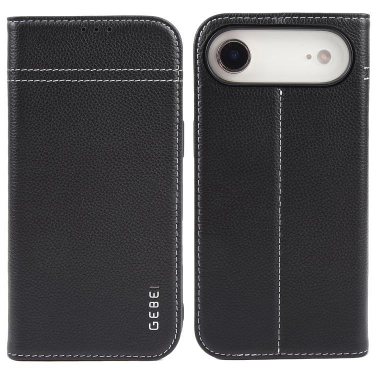 GEBEI Top-grain Horizontal Flip Leather Phone Case, For iPhone 18 Pro / 17 Pro, For iPhone 18 Pro Max / 17 Pro Max, For iPhone 17e / 16e, For iPhone 17, For iPhone Air, For iPhone 16 Pro Max