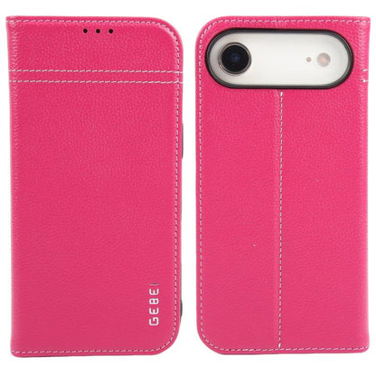 GEBEI Top-grain Horizontal Flip Leather Phone Case, For iPhone 18 Pro / 17 Pro, For iPhone 18 Pro Max / 17 Pro Max, For iPhone 17e / 16e, For iPhone 17, For iPhone Air, For iPhone 16 Pro Max