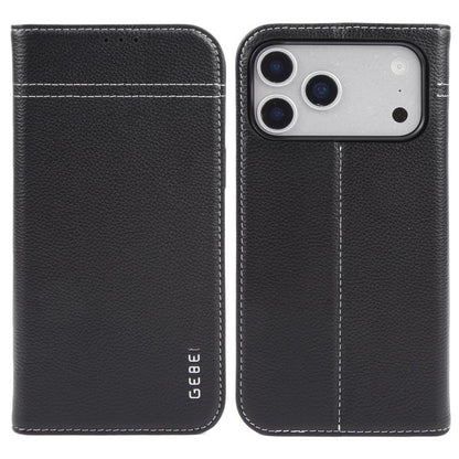 GEBEI Top-grain Horizontal Flip Leather Phone Case, For iPhone 18 Pro / 17 Pro, For iPhone 18 Pro Max / 17 Pro Max, For iPhone 17e / 16e, For iPhone 17, For iPhone Air, For iPhone 16 Pro Max