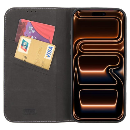 GEBEI Top-grain Horizontal Flip Leather Phone Case, For iPhone 18 Pro / 17 Pro, For iPhone 18 Pro Max / 17 Pro Max, For iPhone 17e / 16e, For iPhone 17, For iPhone Air, For iPhone 16 Pro Max