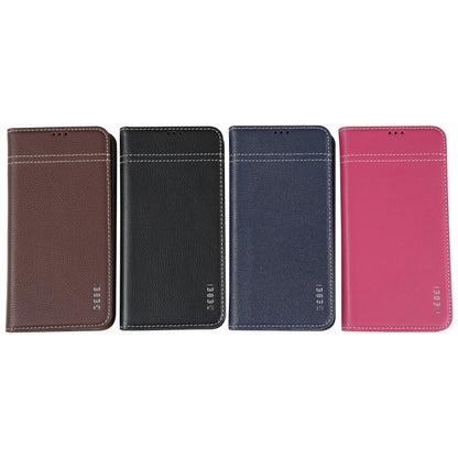 GEBEI Top-grain Horizontal Flip Leather Phone Case, For iPhone 16 Pro, For iPhone 16 Plus, For iPhone 16, For iPhone 15 Pro Max, For iPhone 15 Pro, For iPhone 15 Plus