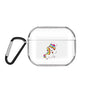 Cartoon Pattern Transparent TPU Earphone Case with Keychain