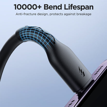 JOYROOM SA38-AC3 3A USB to USB-C / Type-C Coiled Fast Charging Data Cable, USB to USB-C / Type-C