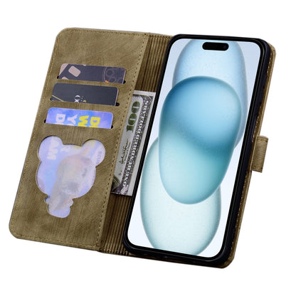 Cartoon Sakura Cat Embossed Leather Phone Case, For iPhone 15, For iPhone 14 Plus, For iPhone 14, For iPhone 14 Pro