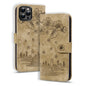 Cartoon Sakura Cat Embossed Leather Phone Case, For iPhone Air, For iPhone 16 Pro Max, For iPhone 16 Pro, For iPhone 16 Plus