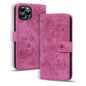 Cartoon Sakura Cat Embossed Leather Phone Case, For iPhone Air, For iPhone 16 Pro Max, For iPhone 16 Pro, For iPhone 16 Plus