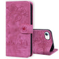 Cartoon Sakura Cat Embossed Leather Phone Case, For iPhone 18 Pro / 17 Pro, For iPhone 18 Pro Max / 17 Pro Max, For iPhone 17e / 16e, For iPhone 17