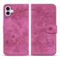 Cartoon Sakura Cat Embossed Leather Phone Case, For iPhone 18 Pro / 17 Pro, For iPhone 18 Pro Max / 17 Pro Max, For iPhone 17e / 16e, For iPhone 17