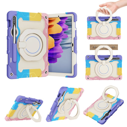 Armor Portable Rotating Ring Holder Silicone Tablet Case, For Samsung Galaxy Tab A11+ / A9+, For Samsung Galaxy Tab A11 / A9, For Samsung Galaxy Tab S10 Lite / S10 FE, For Samsung Galaxy Tab S11 Ultra