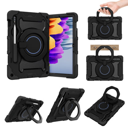 Armor Portable Rotating Ring Holder Silicone Tablet Case, For Samsung Galaxy Tab A11+ / A9+, For Samsung Galaxy Tab A11 / A9, For Samsung Galaxy Tab S10 Lite / S10 FE, For Samsung Galaxy Tab S11 Ultra