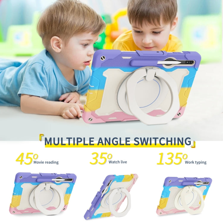 Armor Portable Rotating Ring Holder Silicone Tablet Case