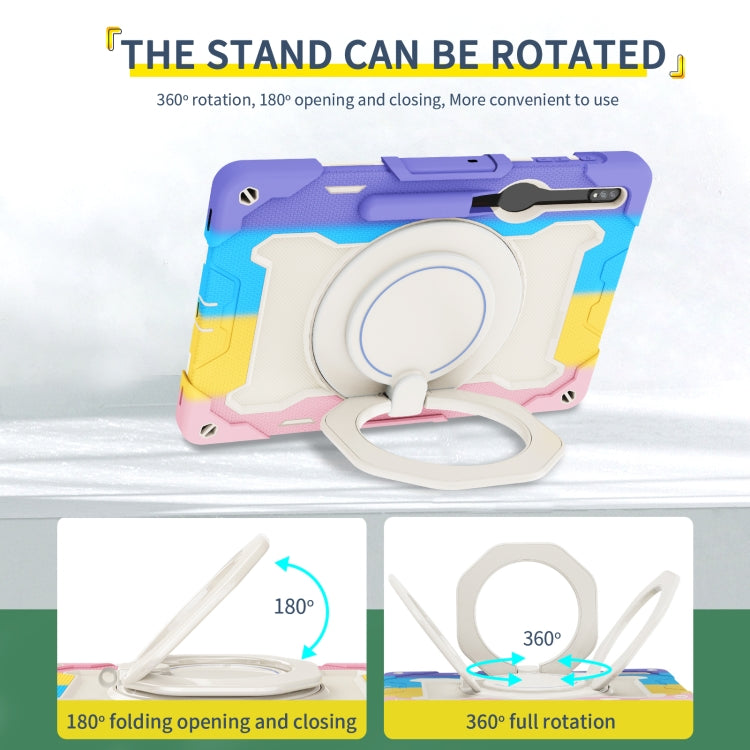Armor Portable Rotating Ring Holder Silicone Tablet Case