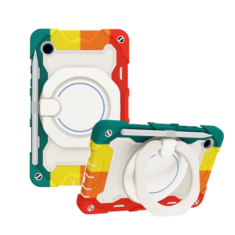 Armor Portable Rotating Ring Holder Silicone Tablet Case, For Samsung Galaxy Tab A11+ / A9+, For Samsung Galaxy Tab A11 / A9, For Samsung Galaxy Tab S10 Lite / S10 FE, For Samsung Galaxy Tab S11 Ultra