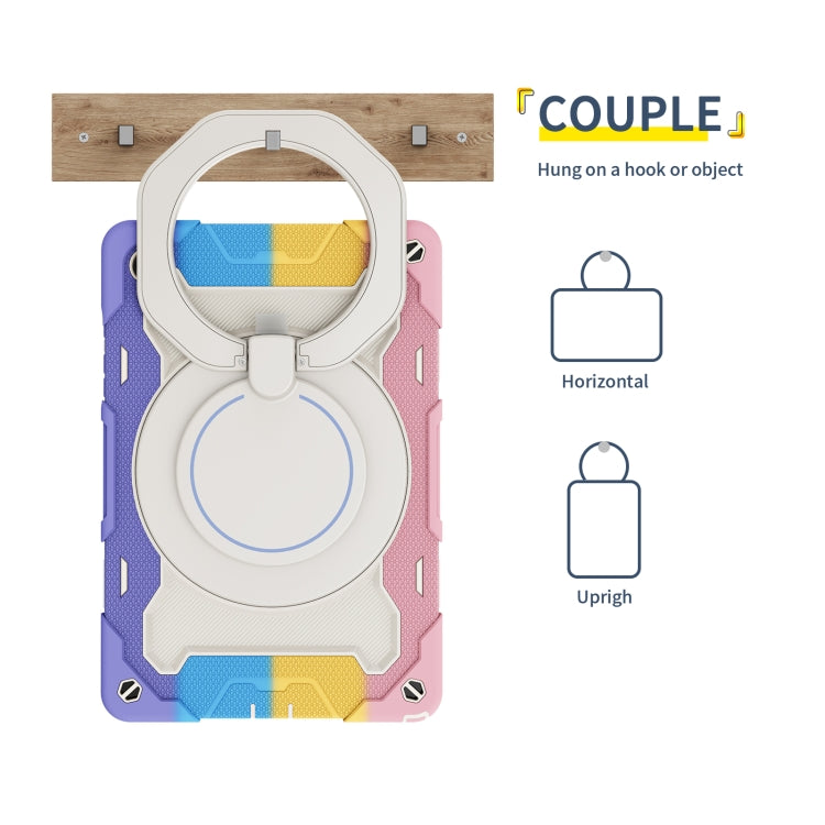 Armor Portable Rotating Ring Holder Silicone Tablet Case, For Samsung Galaxy Tab A11+ / A9+, For Samsung Galaxy Tab A11 / A9, For Samsung Galaxy Tab S10 Lite / S10 FE, For Samsung Galaxy Tab S11 Ultra