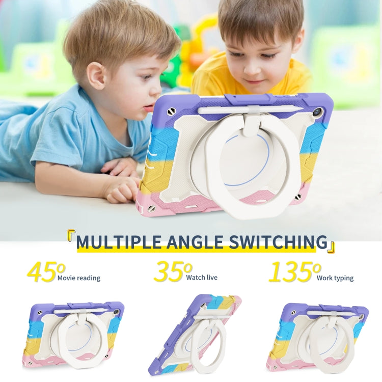 Armor Portable Rotating Ring Holder Silicone Tablet Case, For Samsung Galaxy Tab A11+ / A9+, For Samsung Galaxy Tab A11 / A9, For Samsung Galaxy Tab S10 Lite / S10 FE, For Samsung Galaxy Tab S11 Ultra
