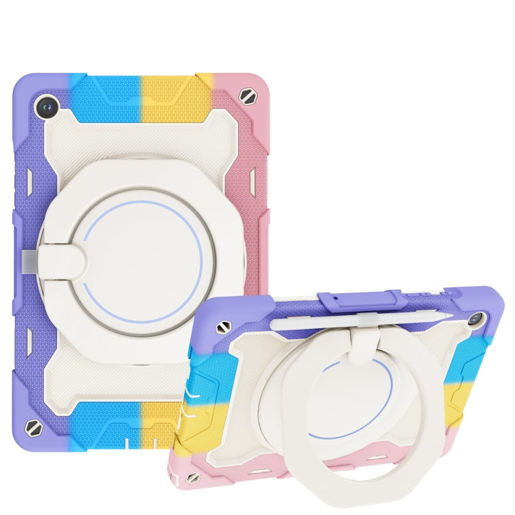 Armor Portable Rotating Ring Holder Silicone Tablet Case, For Samsung Galaxy Tab A11+ / A9+, For Samsung Galaxy Tab A11 / A9, For Samsung Galaxy Tab S10 Lite / S10 FE, For Samsung Galaxy Tab S11 Ultra