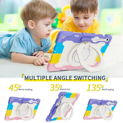 Armor Portable Rotating Ring Holder Silicone Tablet Case, For Samsung Galaxy Tab S10 FE+, For Samsung Galaxy Tab S10+ / S9+ / S9 FE+, For Samsung Galaxy Tab S9 Ultra, For Samsung Galaxy Tab S8 Ultra