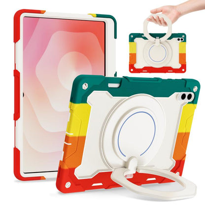 Armor Portable Rotating Ring Holder Silicone Tablet Case, For Samsung Galaxy Tab A11+ / A9+, For Samsung Galaxy Tab A11 / A9, For Samsung Galaxy Tab S10 Lite / S10 FE, For Samsung Galaxy Tab S11 Ultra