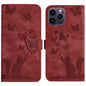 Butterfly Cat Embossing Flip Leather Phone Case, For iPhone 15 Pro Max, For iPhone 15 Pro, For iPhone 15 Plus, For iPhone 15
