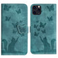 Butterfly Cat Embossing Flip Leather Phone Case, For iPhone 11 Pro Max, For iPhone 11, For iPhone 11 Pro, For iPhone X / XS