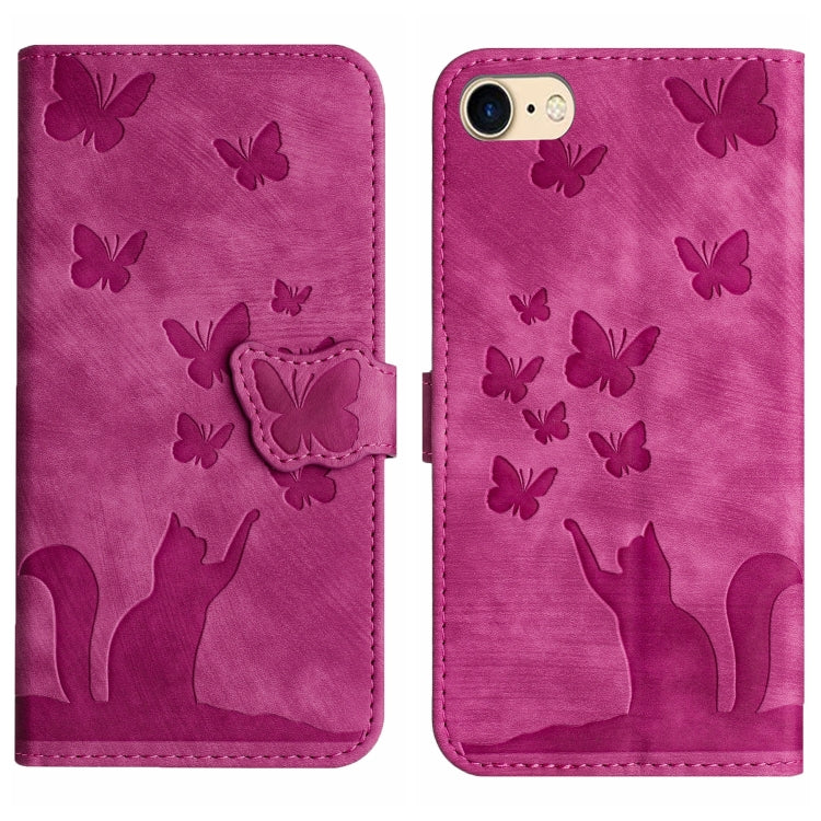 Butterfly Cat Embossing Flip Leather Phone Case, For iPhone SE 2022 / 2020 / 8 / 7, For iPhone 13 Pro Max, For iPhone 13 Pro, For iPhone 13