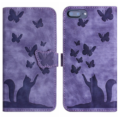 Butterfly Cat Embossing Flip Leather Phone Case, For iPhone XR, For iPhone XS Max, For iPhone 8 Plus / 7 Plus