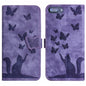 Butterfly Cat Embossing Flip Leather Phone Case, For iPhone XR, For iPhone XS Max, For iPhone 8 Plus / 7 Plus