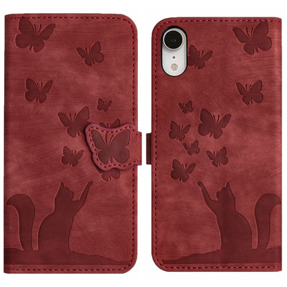 Butterfly Cat Embossing Flip Leather Phone Case, For iPhone XR, For iPhone XS Max, For iPhone 8 Plus / 7 Plus
