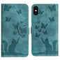 Butterfly Cat Embossing Flip Leather Phone Case, For iPhone XR, For iPhone XS Max, For iPhone 8 Plus / 7 Plus