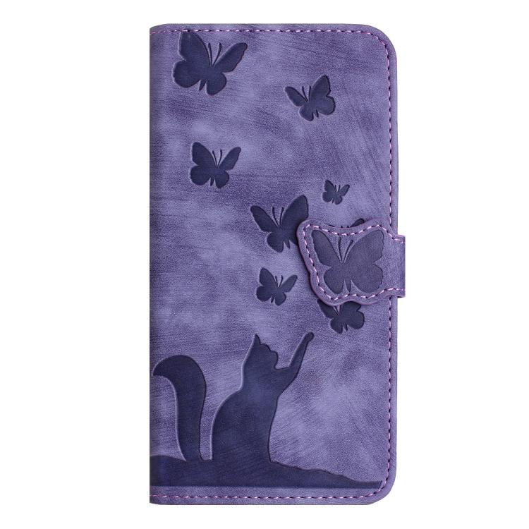 Butterfly Cat Embossing Flip Leather Phone Case, For iPhone 18 Pro / 17 Pro, For iPhone 18 Pro Max / 17 Pro Max, For iPhone 17, For iPhone 17 Air