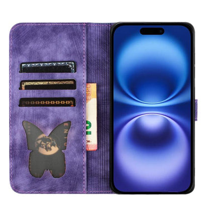 Butterfly Cat Embossing Flip Leather Phone Case, For iPhone 18 Pro / 17 Pro, For iPhone 18 Pro Max / 17 Pro Max, For iPhone 17, For iPhone 17 Air