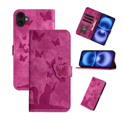 Butterfly Cat Embossing Flip Leather Phone Case, For iPhone 18 Pro / 17 Pro, For iPhone 18 Pro Max / 17 Pro Max, For iPhone 17, For iPhone 17 Air