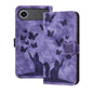 Butterfly Cat Embossing Flip Leather Phone Case, For iPhone 18 Pro / 17 Pro, For iPhone 18 Pro Max / 17 Pro Max, For iPhone 17, For iPhone 17 Air