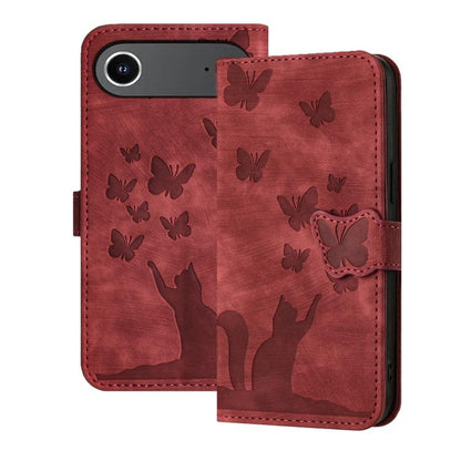 Butterfly Cat Embossing Flip Leather Phone Case, For iPhone 18 Pro / 17 Pro, For iPhone 18 Pro Max / 17 Pro Max, For iPhone 17, For iPhone 17 Air