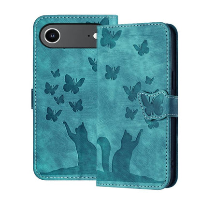 Butterfly Cat Embossing Flip Leather Phone Case, For iPhone 18 Pro / 17 Pro, For iPhone 18 Pro Max / 17 Pro Max, For iPhone 17, For iPhone 17 Air