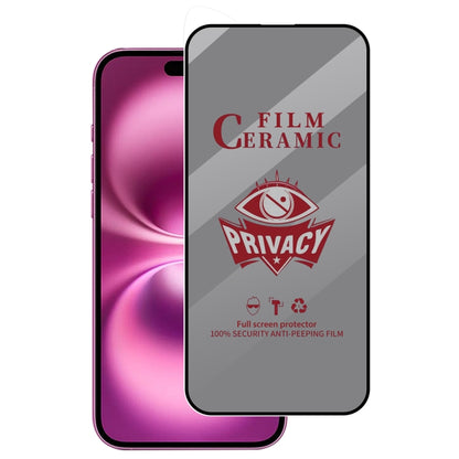 Full Coverage HD Privacy Ceramic Film, For iPhone 17 Pro Max, For iPhone 17 Pro, For iPhone 17, For iPhone Air, For iPhone 16 Pro Max, For iPhone 16 Pro, For iPhone 16 Plus, For iPhone 16, For iPhone 15 Pro Max, For iPhone 15 Pro, For iPhone 15 Plus���...