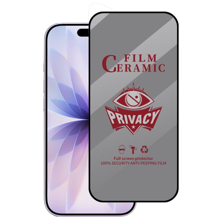 Full Coverage HD Privacy Ceramic Film, For iPhone 17 Pro Max, For iPhone 17 Pro, For iPhone 17, For iPhone Air, For iPhone 16 Pro Max, For iPhone 16 Pro, For iPhone 16 Plus, For iPhone 16, For iPhone 15 Pro Max, For iPhone 15 Pro, For iPhone 15 Plus���...
